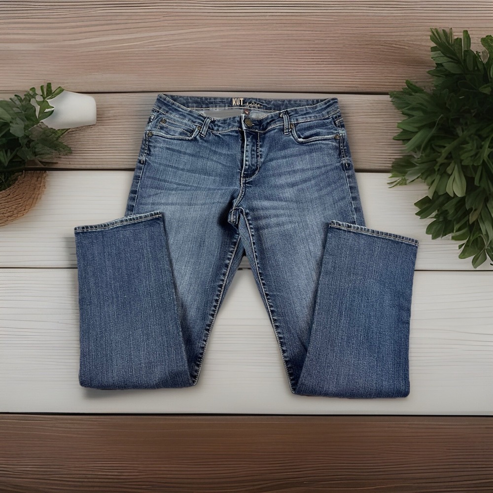 KUT from the Kloth Catherine Boyfriend Jeans Women 12 Medium Wash - Picture 7 of 13